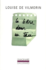 La lettre dans un taxi - Louise de Vilmorin
