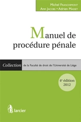 Manuel de procédure pénale - Michel Franchimont