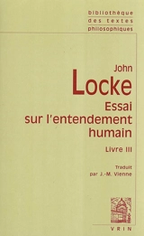 Essai sur l'entendement humain. Livre III - John Locke