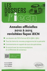 Annales officielles 2012 à 2015 revisitées façon iECN - Nicolas Cuvier