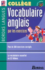 Vocabulaire anglais par les exercices - Jacqueline Quéniart