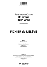 Un cirque pour la vie, Guillaume Marsault : fichier de l'élève - Mariette Sémelin