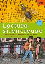 Lecture silencieuse, CM1, série 2 : 16 dossiers documentaires et une nouvelle : avec les corrigés des exercices - Martine Géhin