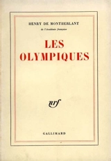 Les olympiques - Henry de Montherlant