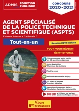 Agent spécialisé de la police technique et scientifique (ASPTS) : externe, interne, catégorie C : tout-en-un, concours 2020-2021