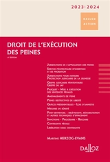 Droit de l'exécution des peines 2023-2024 - Martine Herzog-Evans