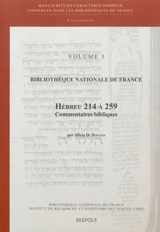 Bibliothèque nationale de France : Hébreu 214 à 259 : commentaires bibliques - Silvia Di Donato