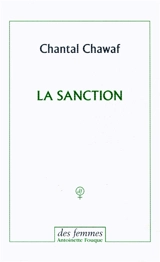 La sanction - Chantal Chawaf