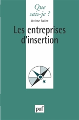 Les entreprises d'insertion - Jérôme Ballet