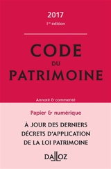 Code du patrimoine, annoté & commenté : 2017