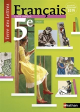 Français, 5e, cycle 4 : livre unique : nouveau programme 2016, grand format