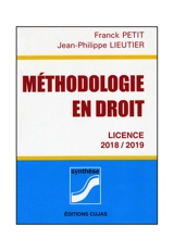 Méthodologie en droit : licence, 2018-2019 - Franck Petit