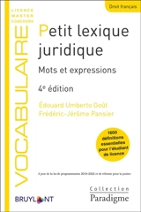 Petit lexique juridique : mots et expressions - Edouard Umberto Goût