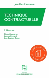 Technique contractuelle - Jean-Marc Mousseron