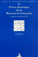 Précis historique de la maçonnerie française : un manuscrit inconnu de 1780