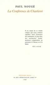La conférence de Charleroi - Paul Nougé