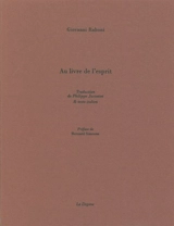Au livre de l'esprit - Giovanni Raboni