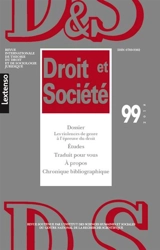Droit et société, n° 99. Les violences de genre à l'épreuve du droit