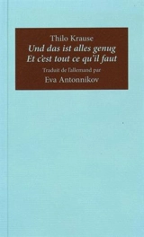 Und das ist alles genug. Et c'est tout ce qu'il faut - Thilo Krause