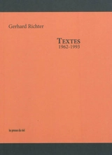 Textes : 1962-1993 - Gerhard Richter