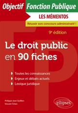 Le droit public en 90 fiches - Philippe-Jean Quillien