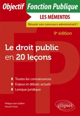 Le droit public en 20 leçons - Philippe-Jean Quillien
