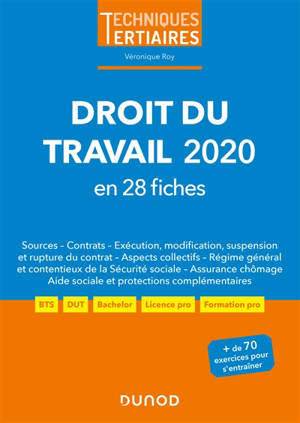 Droit du travail 2020 : en 28 fiches - Véronique Roy