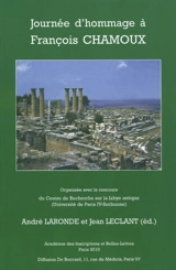 Journée d'hommage à François Chamoux (Mirecourt 1915-Paris 2007)