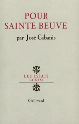 Pour Sainte-Beuve - José Cabanis