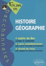 Histoire-géographie, 1res STI, SMS, STL - Hugo Billard