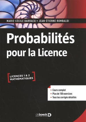 Probabilités pour la licence : licences 1 & 2 mathématiques - Marie-Cécile Darracq