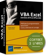 VBA Excel (versions 2019 et Office 365) : maîtrisez la programmation sous Excel : cours, exercices et corrigés : coffret de 2 livres - Michèle Amelot