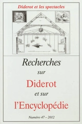 Recherches sur Diderot et sur l'Encyclopédie, n° 47. Diderot et les spectacles