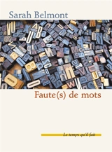 Faute(s) de mots - Sarah Belmont