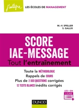 Score IAE-Message : tout l'entraînement - Marie-Virginie Speller