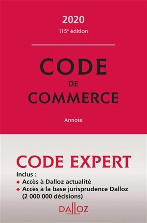 Code de commerce 2020, annoté