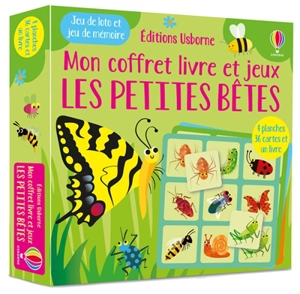 Les petites bêtes : mon coffret livre et jeux : jeu de loto et jeu de mémoire - Kate Nolan