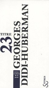 Mémorandum de la peste - Georges Didi-Huberman