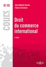 Droit du commerce international - Jean-Baptiste Racine