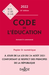Code de l'éducation 2022, annoté & commenté