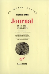 Journal. Vol. 1. 1918-1921, 1933-1939 - Thomas Mann