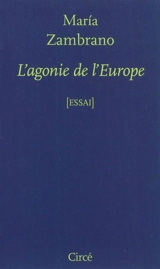 L'agonie de l'Europe - Maria Zambrano