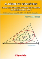 Algèbre et géométrie dans les espaces affines euclidiens de dimension 2 ou 3 : mathématiques spéciales MP, MP*, PSI*, Capes, agrégation - Pierre Meunier