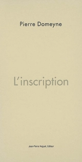 L'inscription - Pierre Domeyne