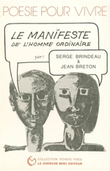 Poésie pour vivre : manifeste de l'homme ordinaire - Serge Brindeau