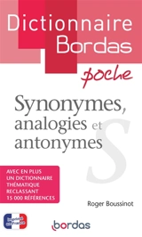 Synonymes, analogies et antonymes - Roger Boussinot
