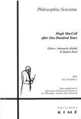 Philosophia scientiae, n° 15-1. Hugh MacColl after one hundred years