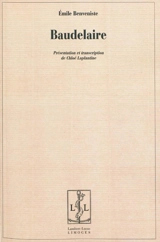 Baudelaire - Emile Benveniste