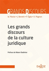 Les grands discours de la culture juridique