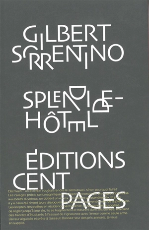 Splendide-hôtel - Gilbert Sorrentino